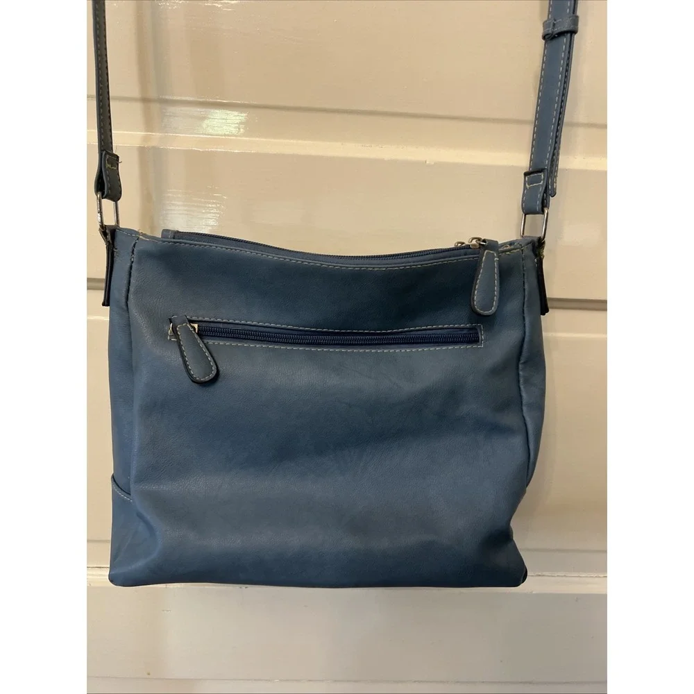 Stone Mountain Faux leather Crossbody Blue Purse Bag